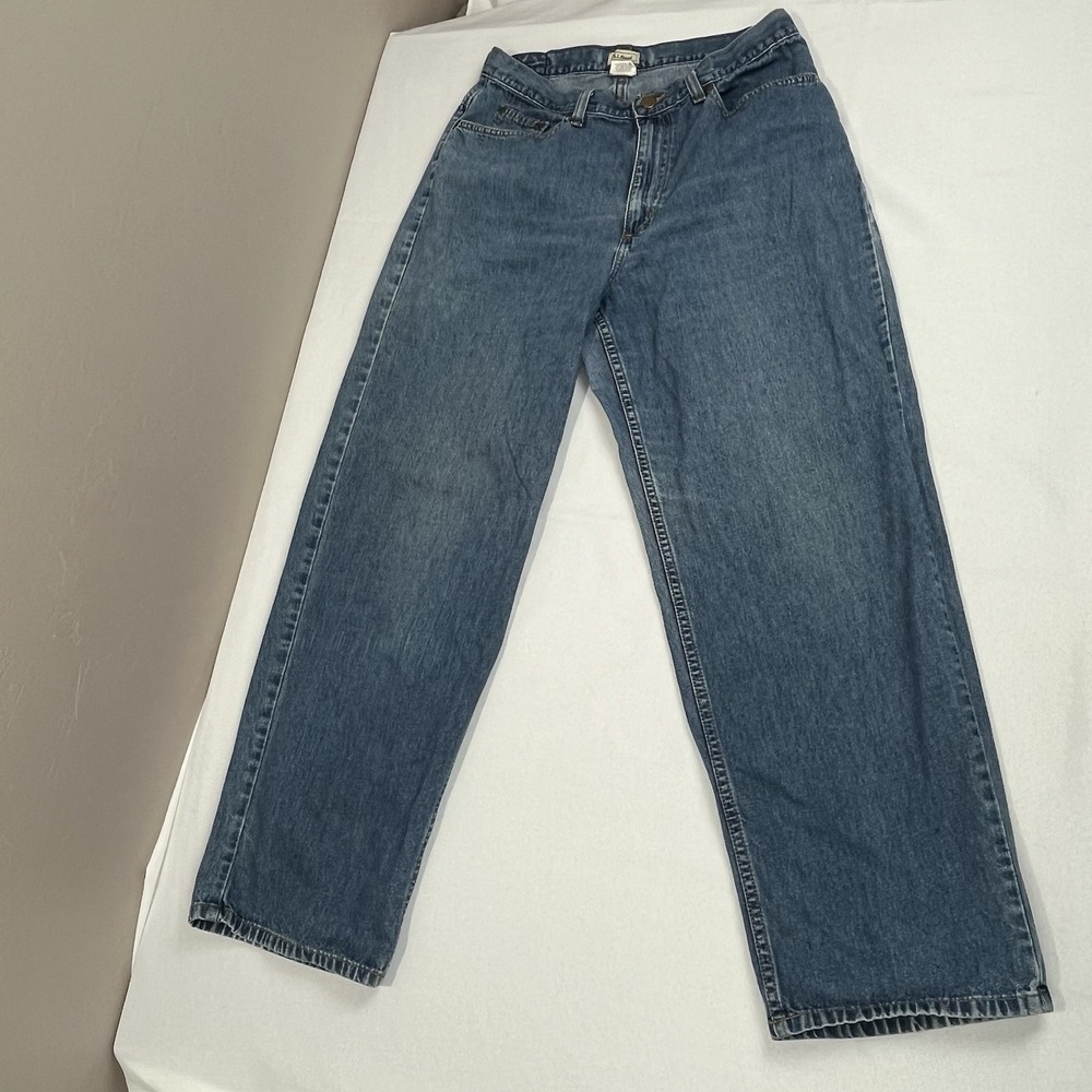 Vintage LL Bean Jeans Women's size 14 Blue Original Fit Relaxed Straight Leg‎